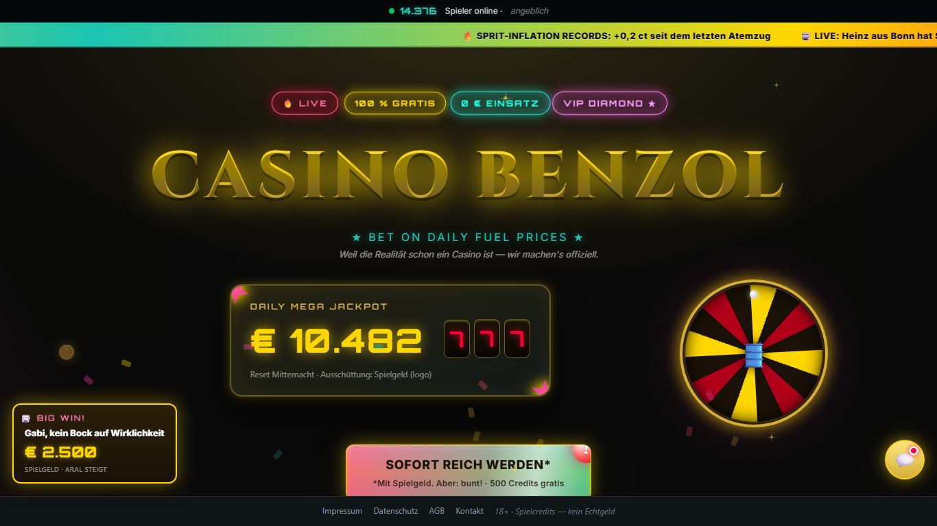 Screenshot: Casino Benzol